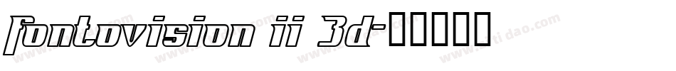 Fontovision II 3D字体转换